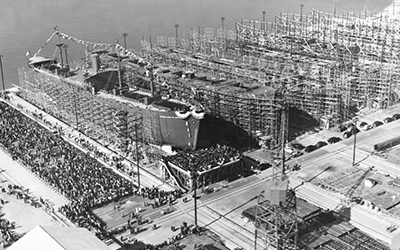 Launching of the SS Zebulon B. Vance