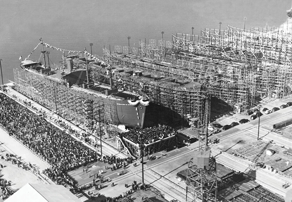 Launching of the SS Zebulon B. Vance