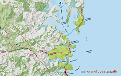 Conceptual Mahurangi Coastal Path route